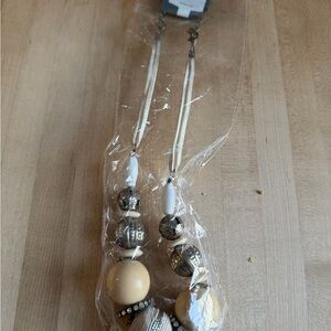 Beaded Necklace with Silver Accents